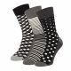 Kleurrijke heren sokken grijs-zwart (6-Pak)