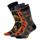 Heren sokken giftbox safari oranje-zwart