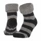 Wollen sokken dames - Stripes - Donker grijs - Antislip