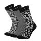 Kleurrijke dames sokken met dierenprint -Zilver (3-Pak)