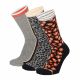 Kleurrijke dames sokken fashion - Grijs/Zwart (6-Pak)