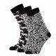 Dames sokken giftbox tropical zwart-wit