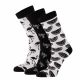 Dames sokken giftbox tropical  wit-zwart 