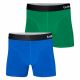 Bamboe boxershort heren groen-blauw