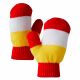 Oeteldonk Feest baby handschoenenen rood-wit-geel one size