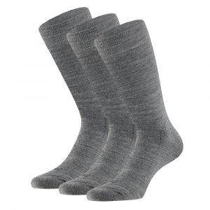 Merino wollen sokken heren - Badstof zool - Medium grijs