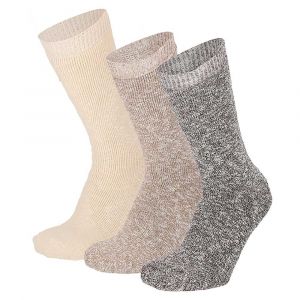 Natuurlijke badstof sokken - Multi Beige (3-Pak)