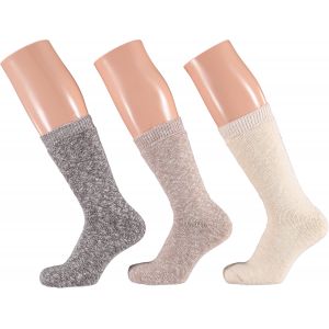 Natuurlijke badstof sokken - Multi Beige (3-Pak)
