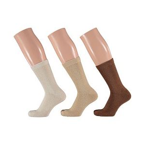 Kleurrijke dames fashion sokken - Beige (3-Pak)