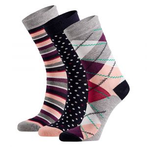 Bamboe dames sokken fashion - Multi Grijs - (6-Pak)